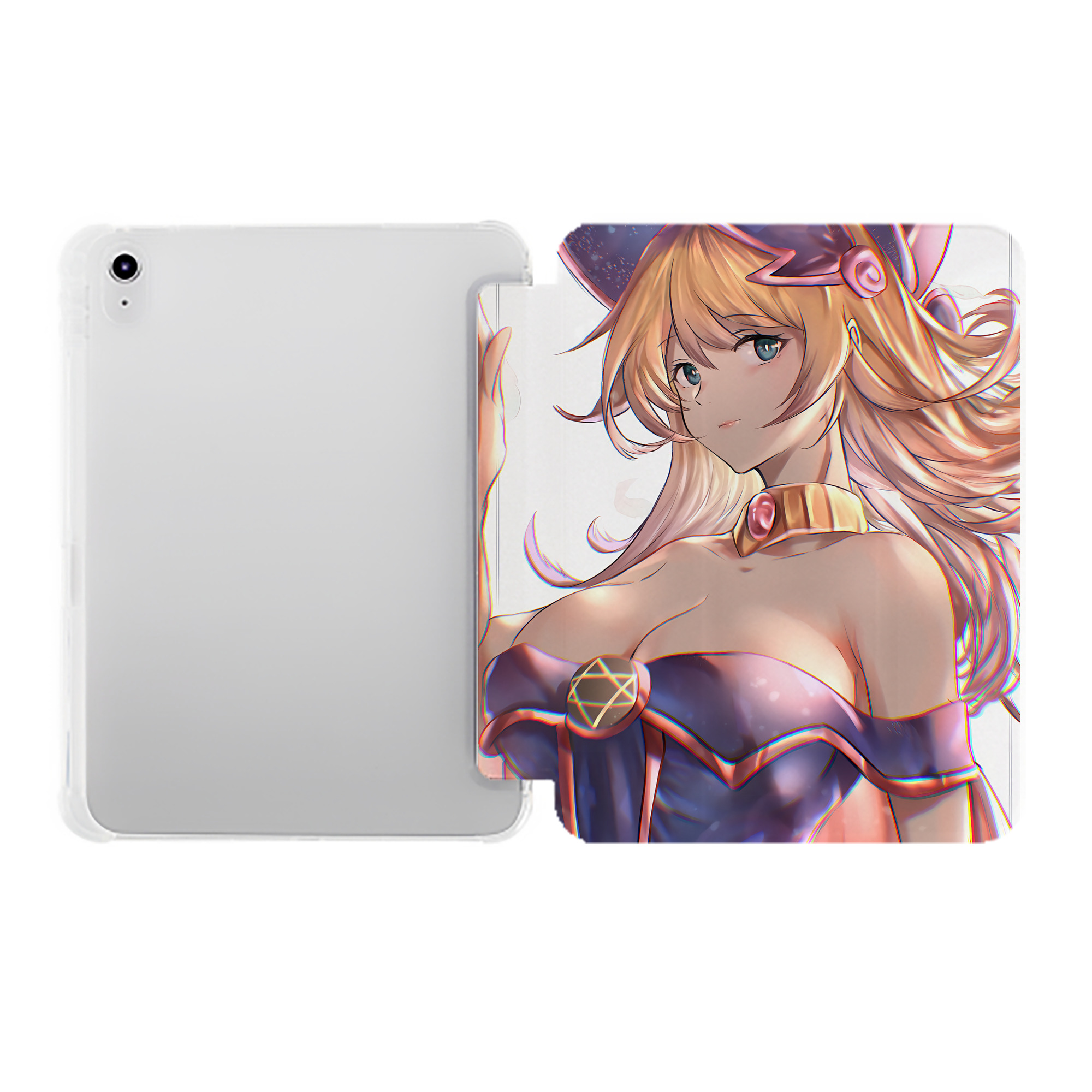 （画像用） 遊☆戯☆王 Yu-Gi-Oh! IPad ケース ペン収納付き 三つ折りスタンド PUレザー×シリコン 対応機種9.5/10.5/10.9インチ